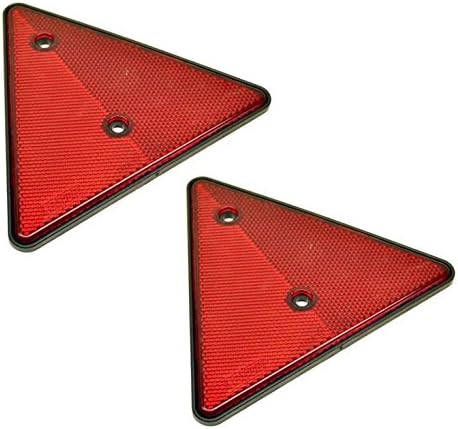 Red Triangle Reflector Set - ECE Trailer Caravan & Recovery Vehicle Safety Reflectors