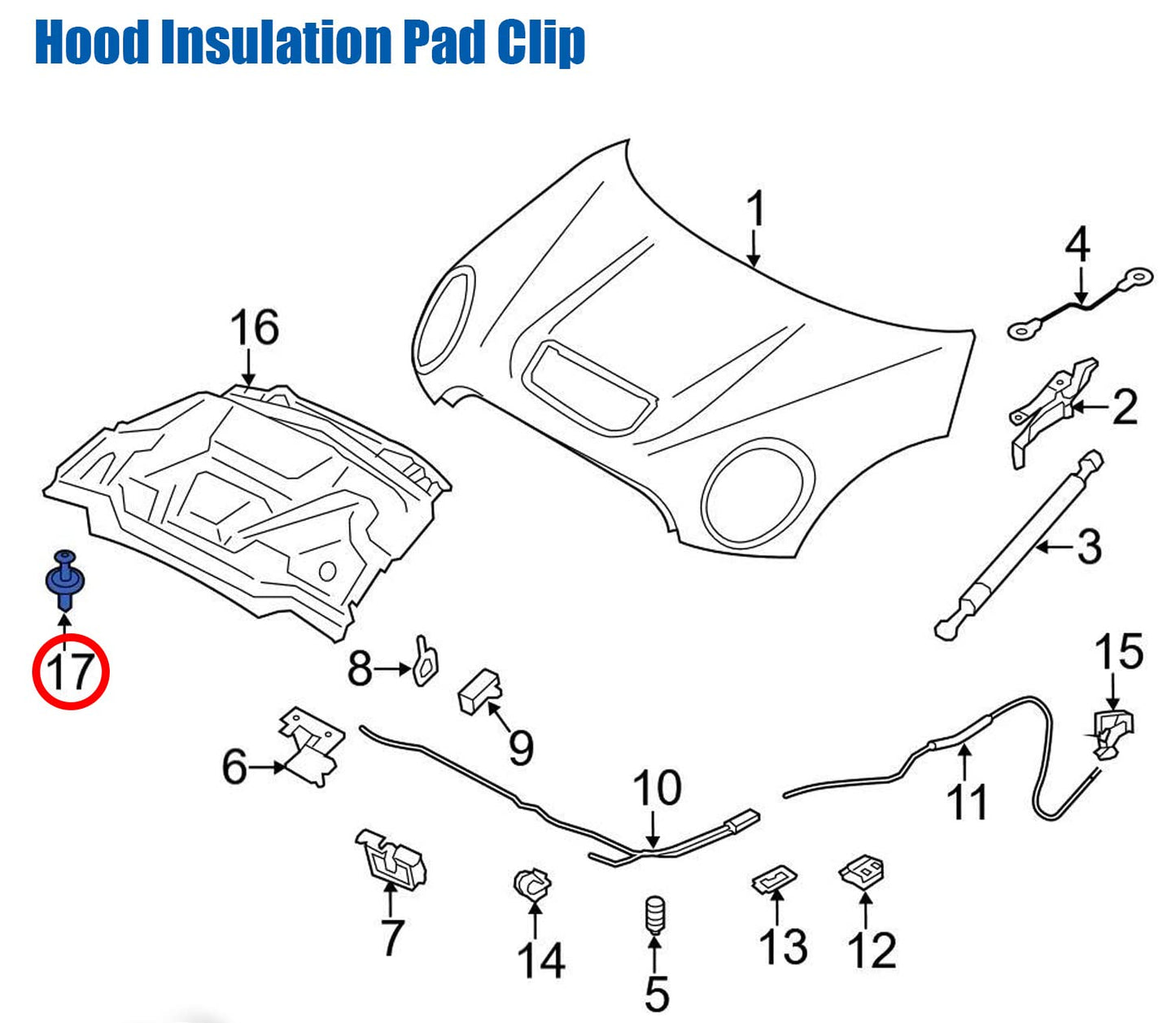 BMW & MINI Body Trim Expanding Screw Rivet - Panel Fastener 51481915964