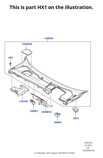 Land Rover Jaguar Ford Screw Fit Plastic Rivet Trim Clip - RYQ500070