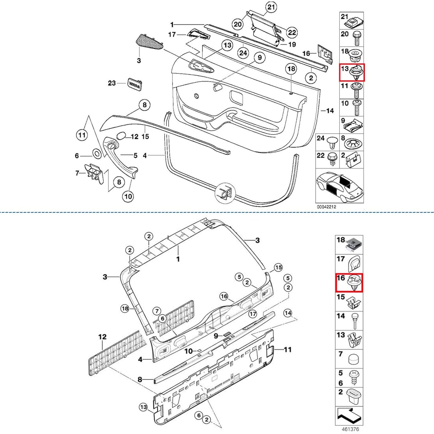 Porsche Door Card & Trim Panel Retainer Clip - 99950758240
