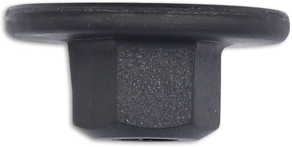 Écrous hexagonaux à embase en plastique noir pour automobile M5 x 0,8 - Hexagone de 11 mm, embase de 22 mm