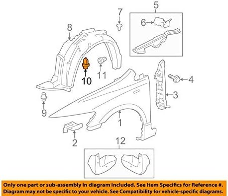 Bumper & Trim Fastener Clip 8mm Multi-Brand - W711712S300