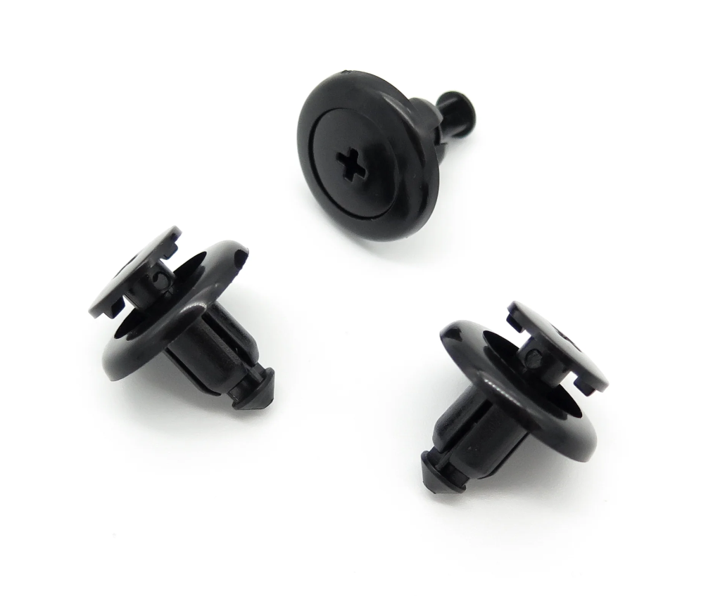 Mazda Subaru 8mm Easy Release Push Fit Plastic Rivet Trim Clips