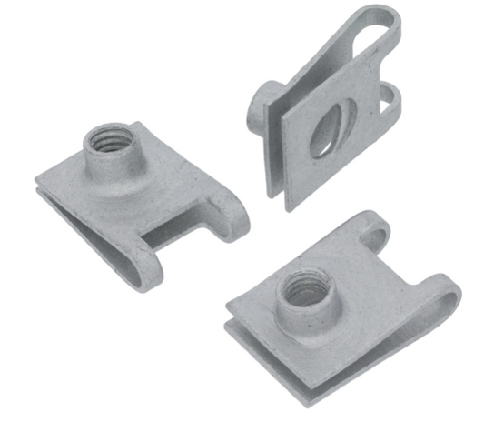 M6 Galvanised Spire Nut C-Clip - Underbody Shield & Trim Panel Fastener