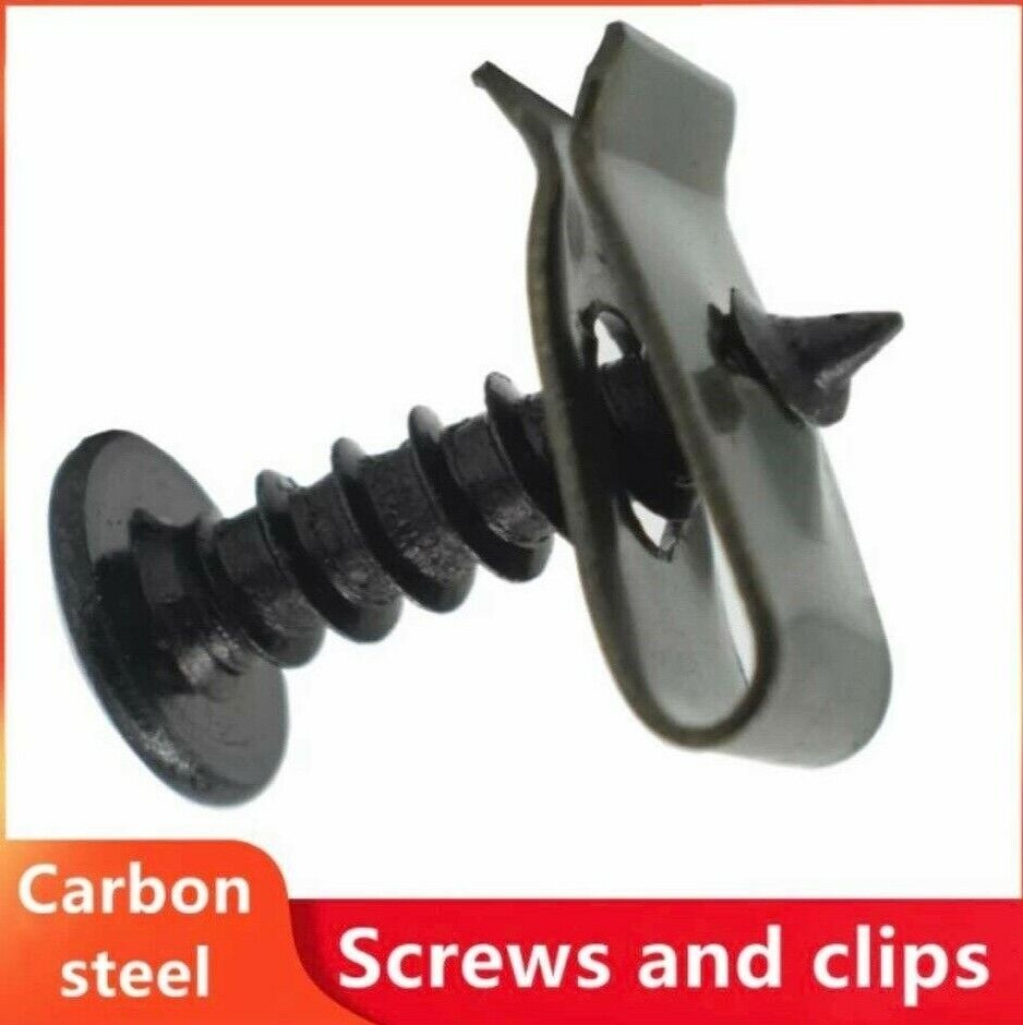 Black & Green U-Clip Speed Fastener Screw Set - Undertray & Splashguard Kit