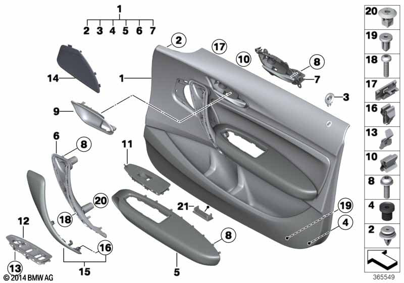 BMW & MINI Door Card Trim Panel Screw Grommet Clip 07147265039