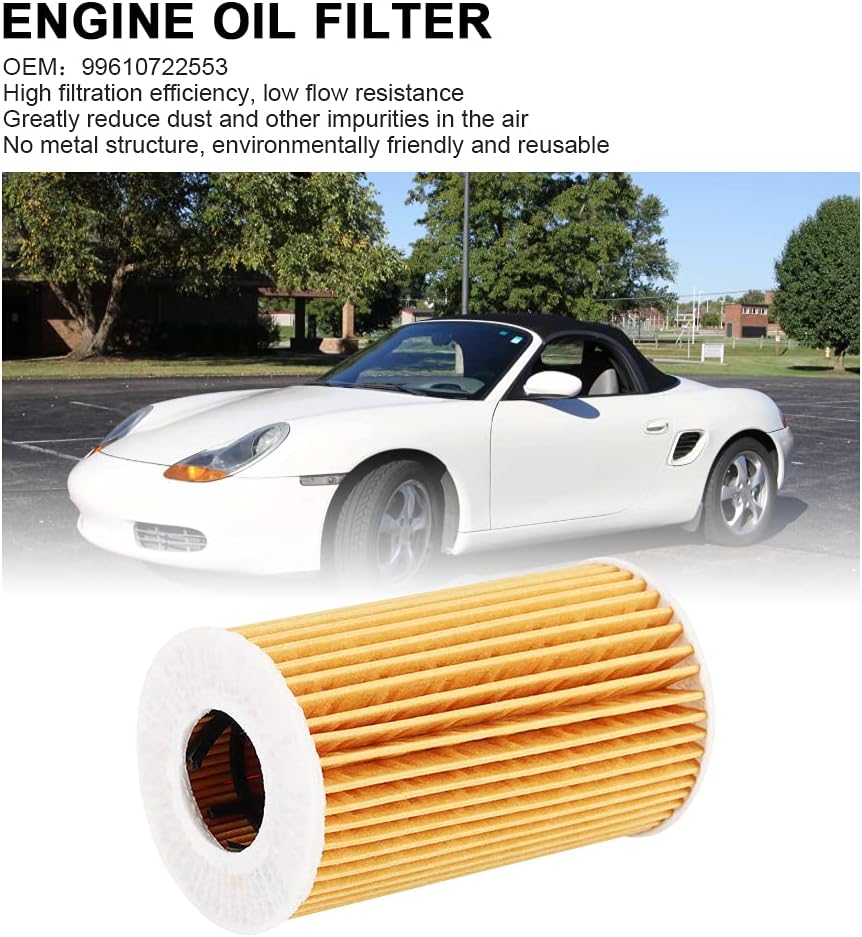 Porsche 99610722553 Oil Filter Kit - 996 997 986 987 M96 M97 Engines 1996-2013.
