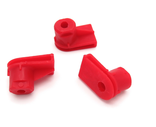 Red Angled Trim Panel Grommet - Multi Brand Bumper & Wheel Arch Fastener