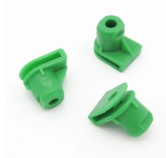 Green Plastic Spire C-Clip - Bumper & Trim Panel Fastener