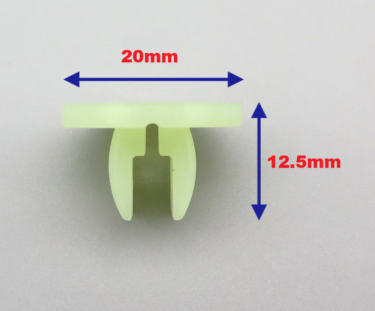 NEXFord 8x8mm Plastic Screw Grommet - Wheel Arch, Radiator Surround & Line Clip 1060318