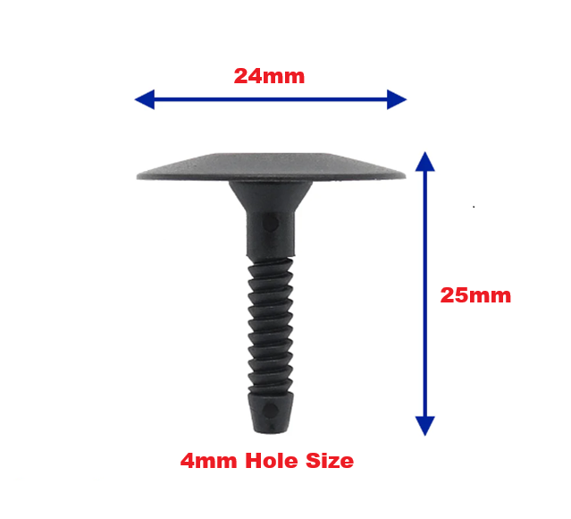 BMW Underbody Shield Screw Pin Clip - Side Skirt & Splash Guard Fastener 07147296886