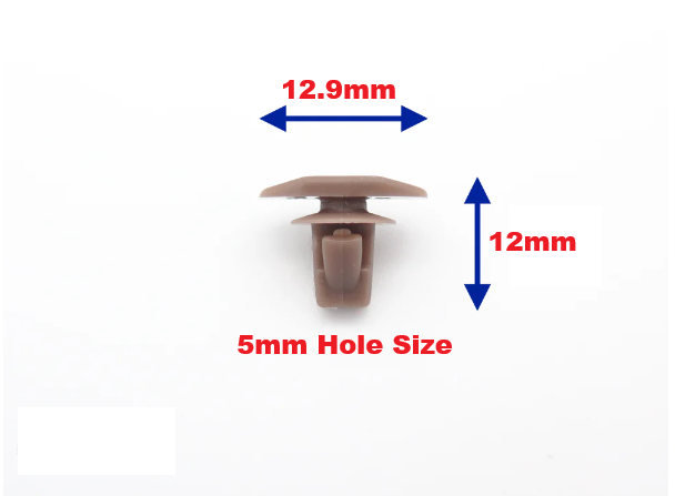 Mitsubishi Brown Weatherstrip Retaining Clip - Bonnet Rubber Seal Fastener MU481027