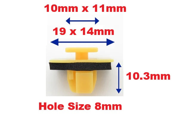 Body Side Moulding Insulated Clip Kia Hyundai Yellow - 8775835000