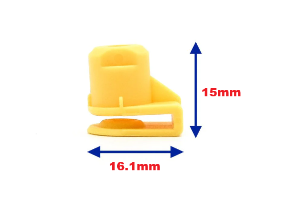 Yellow Bumper & Trim Spire C-Clip Nut - BMW Multi-Brand Fastener 07147212877