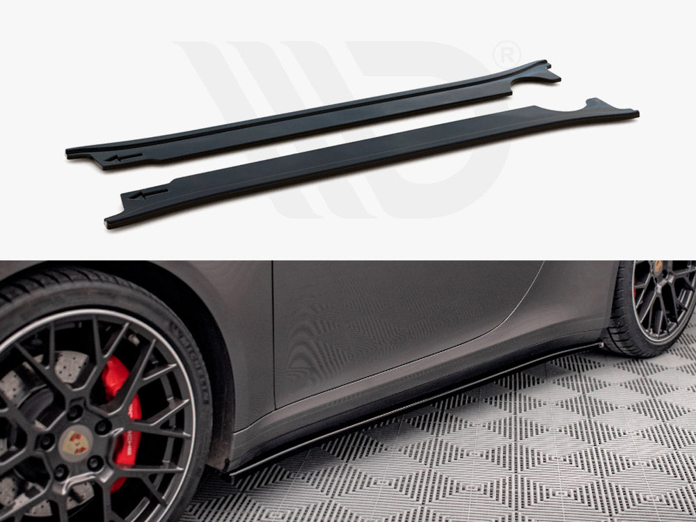 Maxton Design Side Skirts Diffusers — Porsche 911 Carrera 4S 992 (2019+)