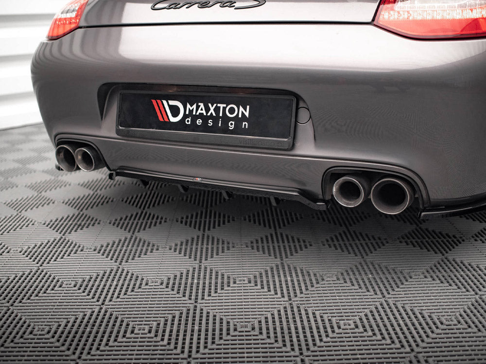 Maxton Design Central Rear Splitter (Vertical Bars) — Porsche 911 Carrera / Carrera GTS 997 Facelift