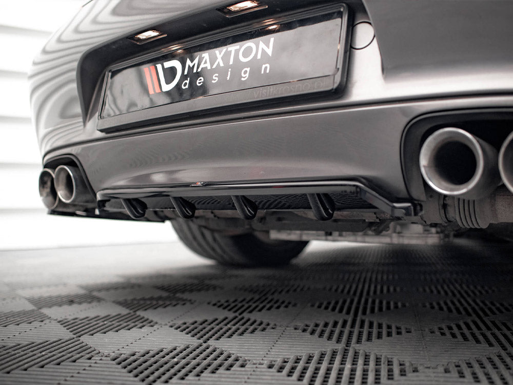 Maxton Design Central Rear Splitter (Vertical Bars) — Porsche 911 Carrera / Carrera GTS 997 Facelift