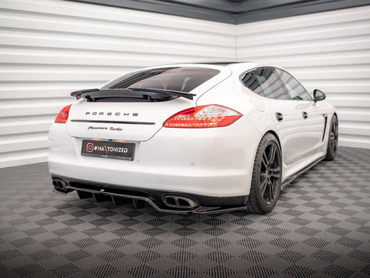 Maxton Design Central Rear Splitter (Vertical Bars) — Porsche Panamera Turbo 970