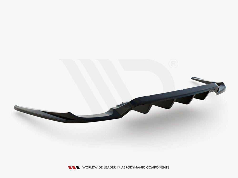 Maxton Design Central Rear Splitter (Vertical Bars) — Porsche Panamera Turbo 970