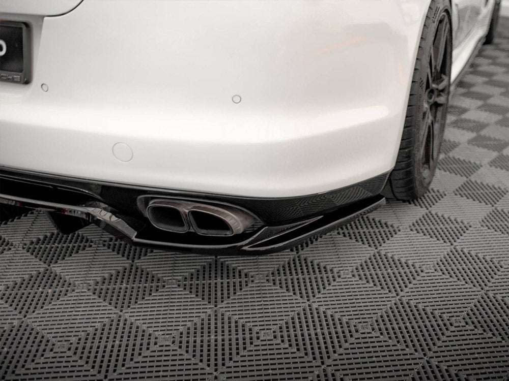 Maxton Design Central Rear Splitter (Vertical Bars) — Porsche Panamera Turbo 970