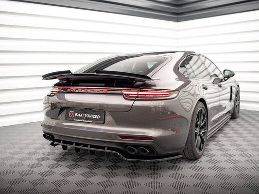 Maxton Design Central Rear Splitter (Vertical Bars) — Porsche Panamera E-Hybrid 971