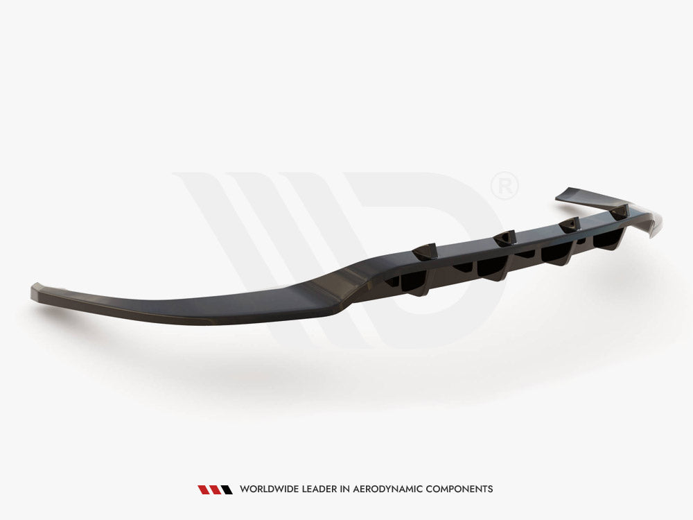 Maxton Design Central Rear Splitter (Vertical Bars) — Porsche Panamera E-Hybrid 971