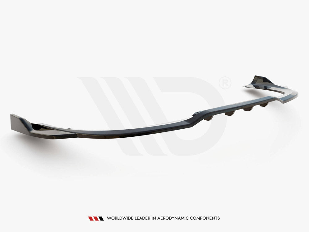Maxton Design Central Rear Splitter (Vertical Bars) — Porsche 911 Turbo S 992