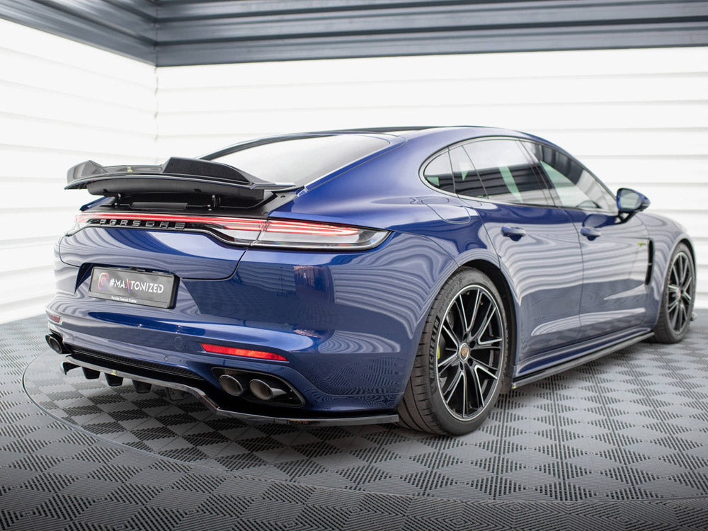 Maxton Design Central Rear Splitter (Vertical Bars) — Porsche Panamera E-Hybrid 971 Facelift