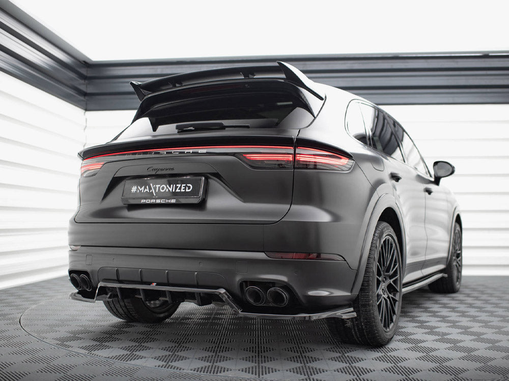 Maxton Design Central Rear Splitter (Vertical Bars) — Porsche Cayenne Sport Design Mk3