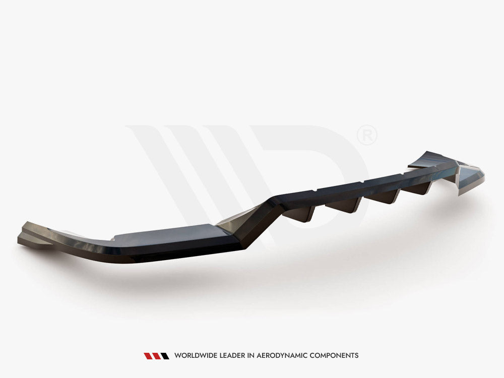 Maxton Design Central Rear Splitter (Vertical Bars) — Porsche Cayenne Sport Design Mk3