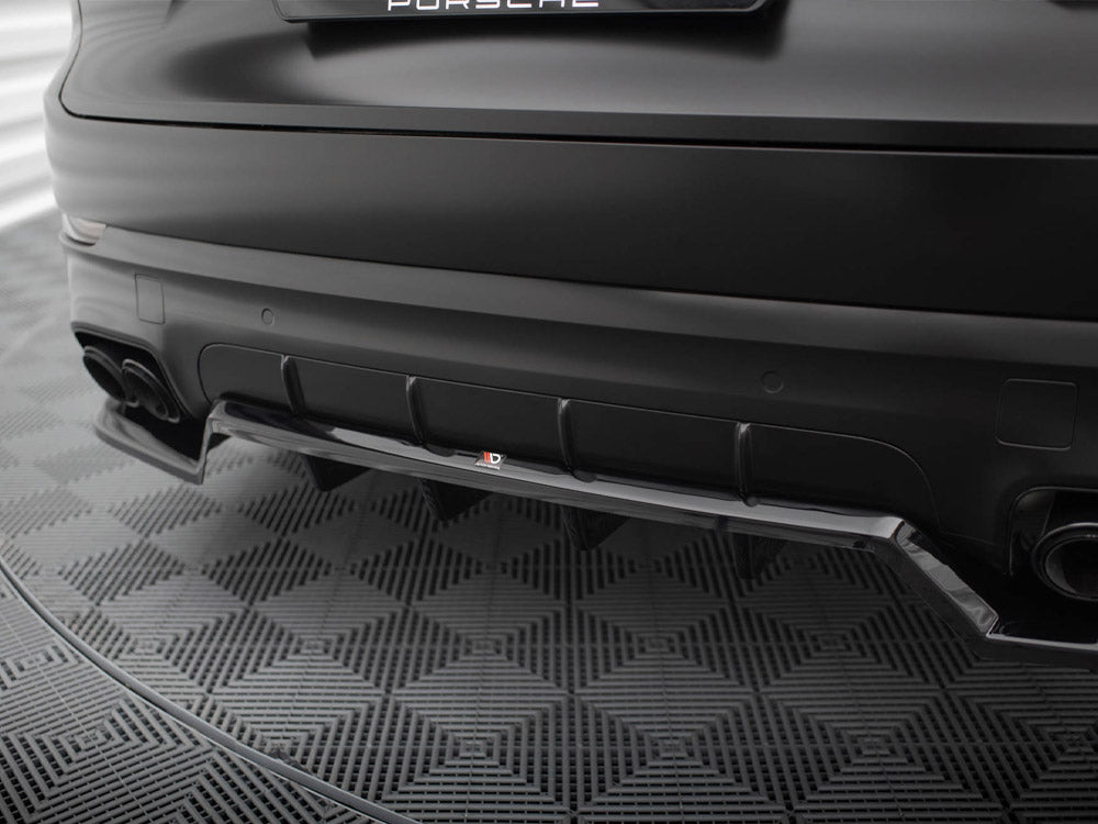 Maxton Design Central Rear Splitter (Vertical Bars) — Porsche Cayenne Sport Design Mk3