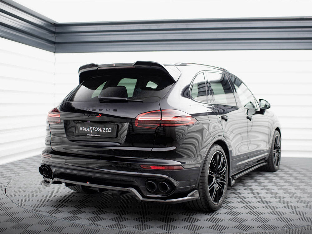 Maxton Design Central Rear Splitter (Vertical Bars) — Porsche Cayenne Mk2 Facelift