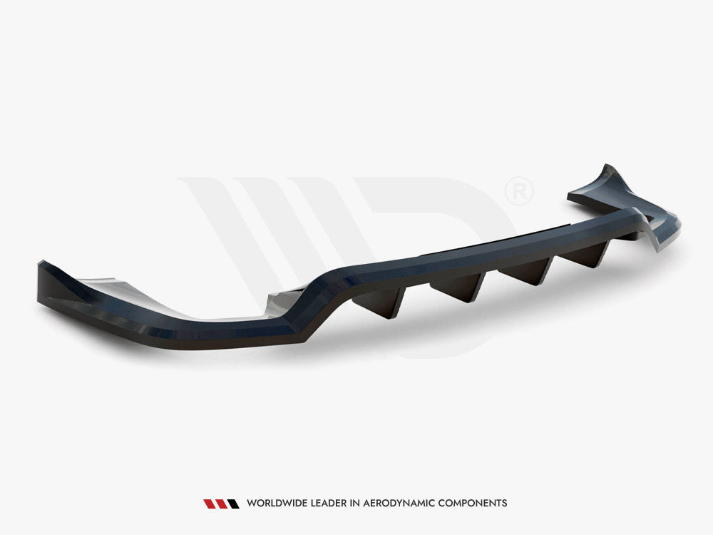 Maxton Design Central Rear Splitter (Vertical Bars) — Porsche Cayenne Mk2 Facelift