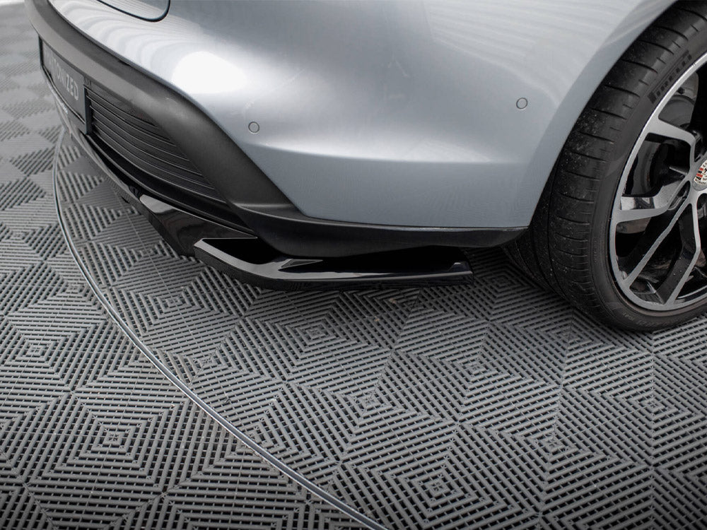 Maxton Design Central Rear Splitter (Vertical Bars) — Porsche Taycan / Taycan 4 / Taycan 4S / Taycan GTS Mk1