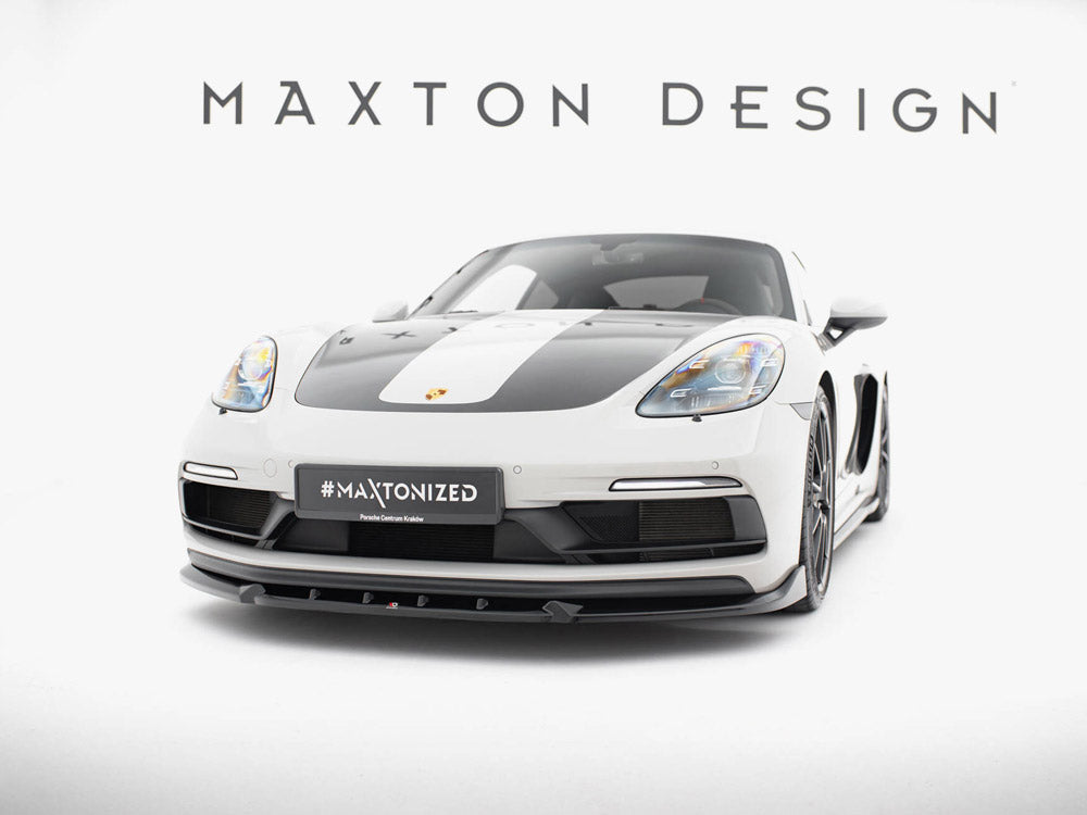 CLEARANCE — Maxton Design Front Splitter V.2 — Porsche 718 Cayman GTS 982c (No Returns)