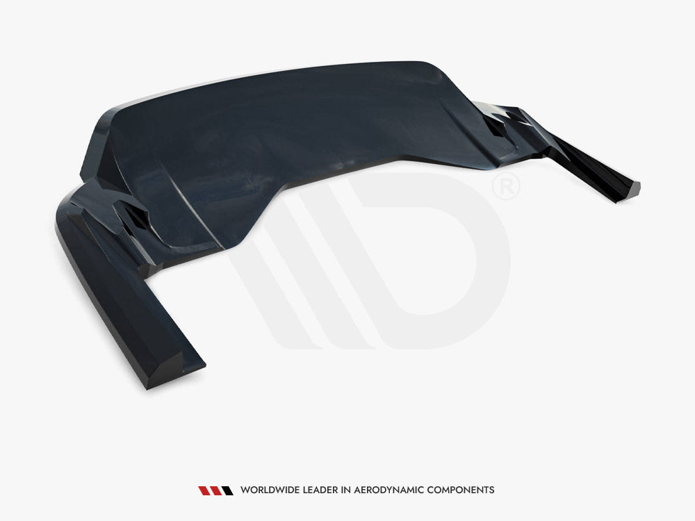 Maxton Design Rear Splitter (Vertical Bars) — Taycan Turbo S Mk1