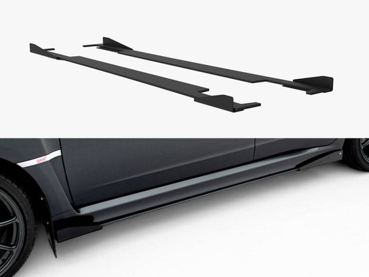Street PRO Side Skirt Diffusers + Flaps – Subaru Impreza WRX STI Mk3 Facelift (2011-2014) | Maxton Design