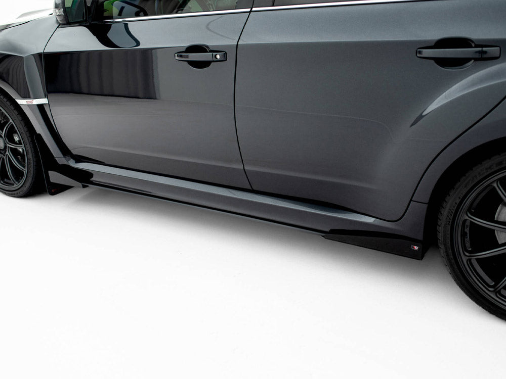 Street PRO Side Skirt Diffusers + Flaps – Subaru Impreza WRX STI Mk3 Facelift (2011-2014) | Maxton Design