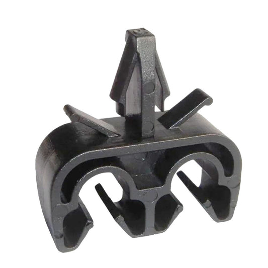 Twin Pipe & Cable Holding Clip - Brake, Fuel & Electrical Lines up to 7mm