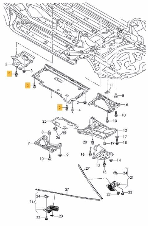 Land Rover VW Audi 8mm Push Fit Trim Rivet Clips 8E0825267