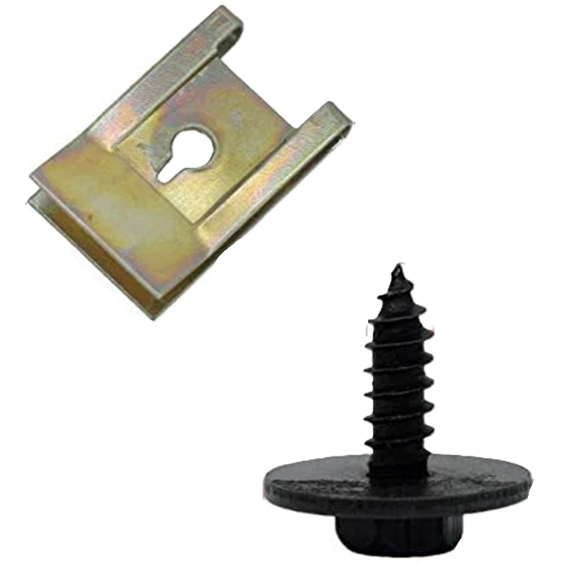 Black & Gold U-Clip Speed Fastener Screw Set - Undertray & Splashguard Kit