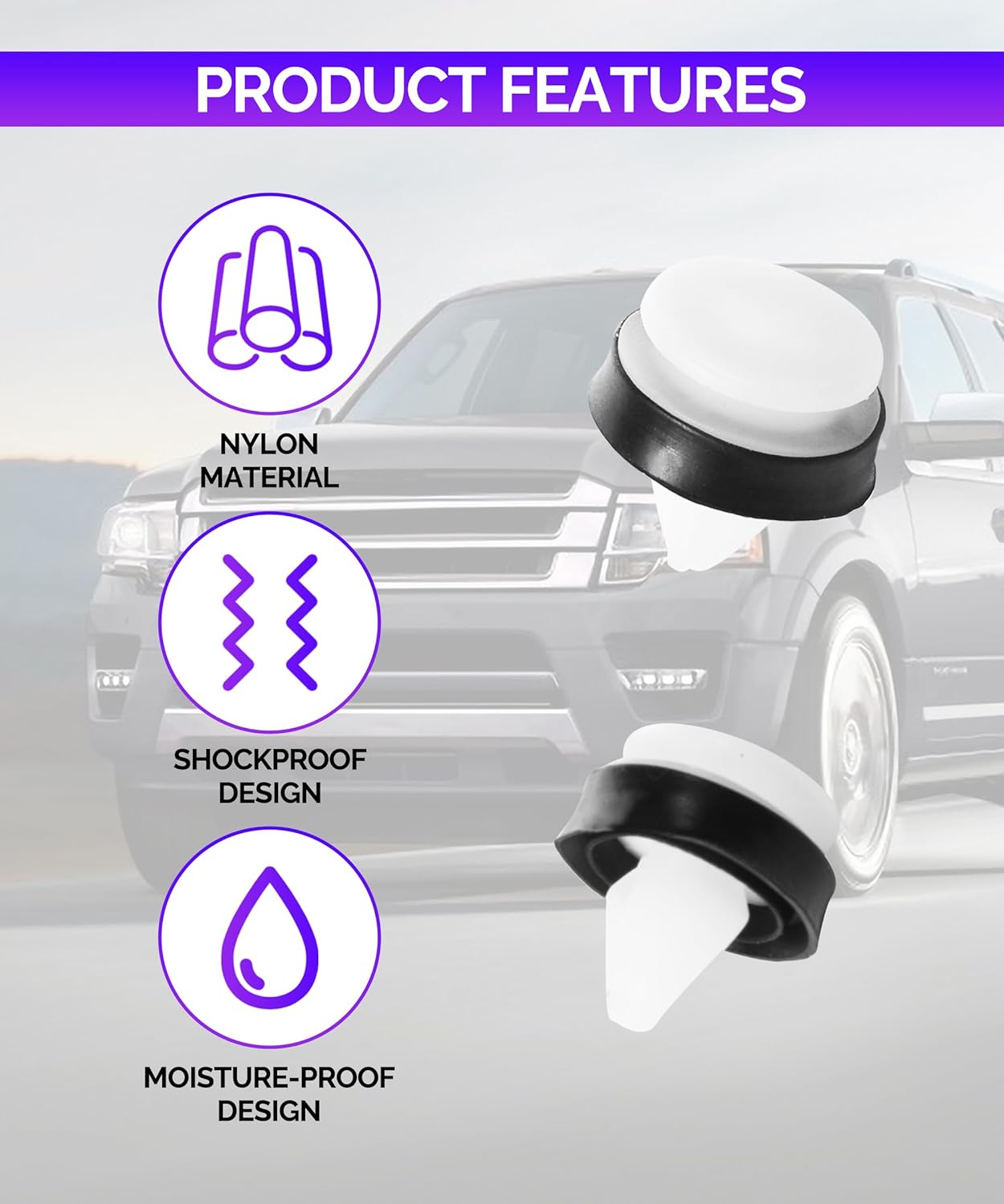 Ford Transit Custom Trim & Moulding Clip with Seal - 5255437
