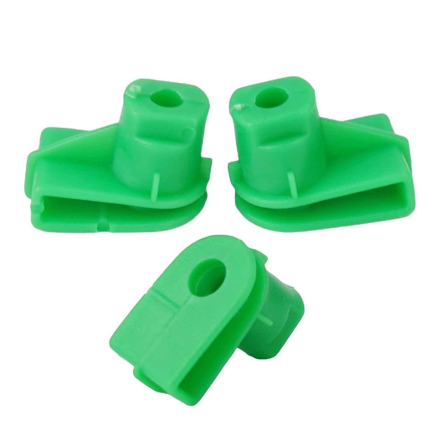 Green Plastic Spire C-Clip - Bumper & Trim Panel Fastener