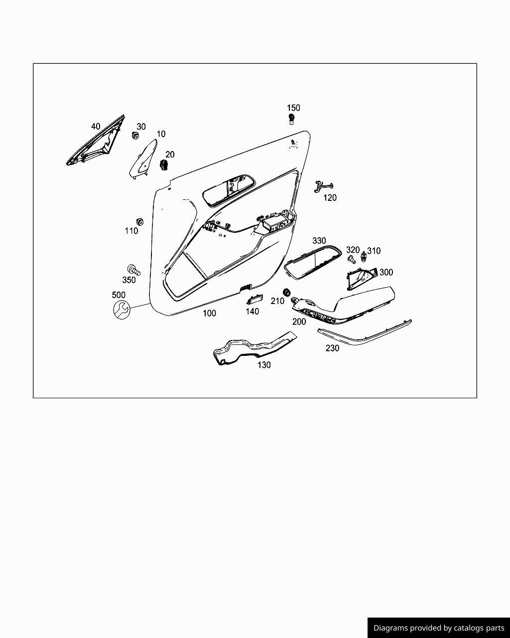 Mercedes A B Class GLA Door Card Trim Panel Clip Blue 8mm Fastener