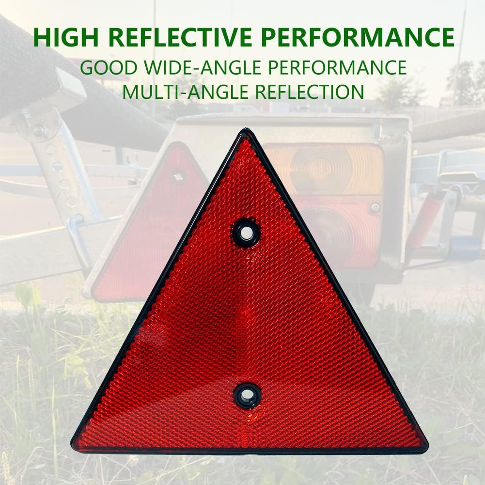 Red Triangle Reflector Set - ECE Trailer Caravan & Recovery Vehicle Safety Reflectors