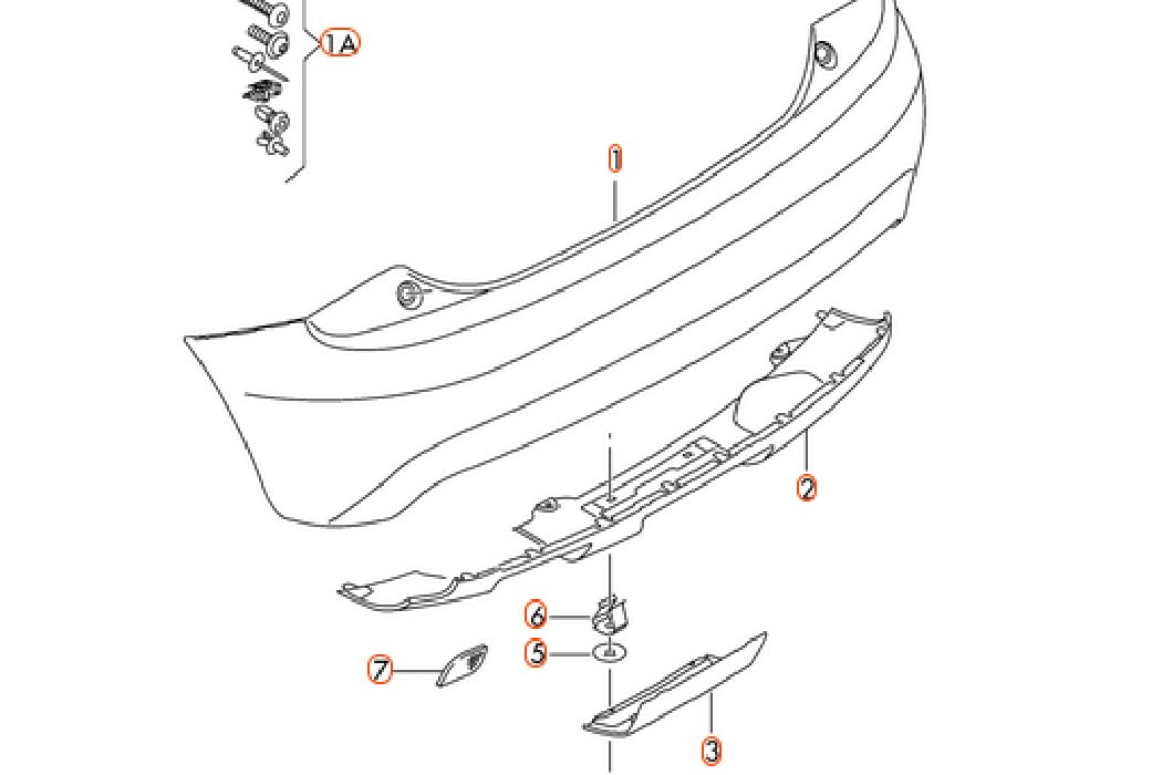 VAG Bumper Tow Eye Cover Twist Pin - Audi VW 6Q0807643