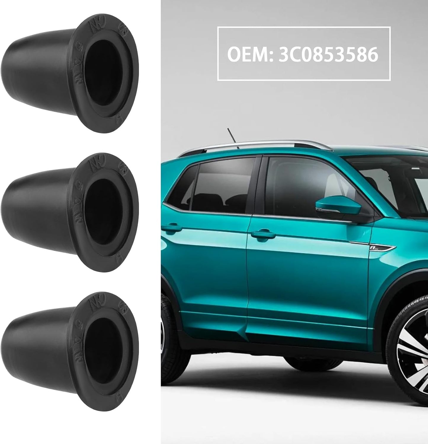 VAG Rubber Grommet Insert - Sealing Plug & Trim Clip Holder 3C0853586
