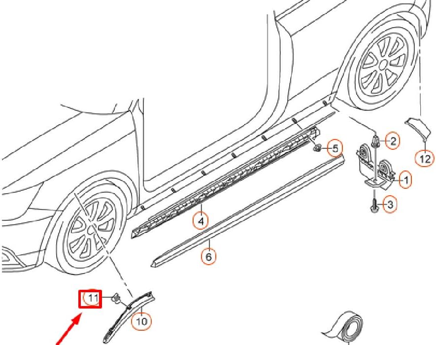 Audi Metal Edge Clip - Wheel Arch Liner & Fender Flare U Fastener 8R0853585