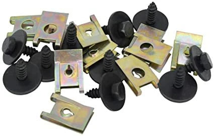 Black & Gold U-Clip Speed Fastener Screw Set - Undertray & Splashguard Kit