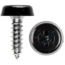Number Plate Fixing Screws - Black Yellow White Polytop 4 Piece Kit